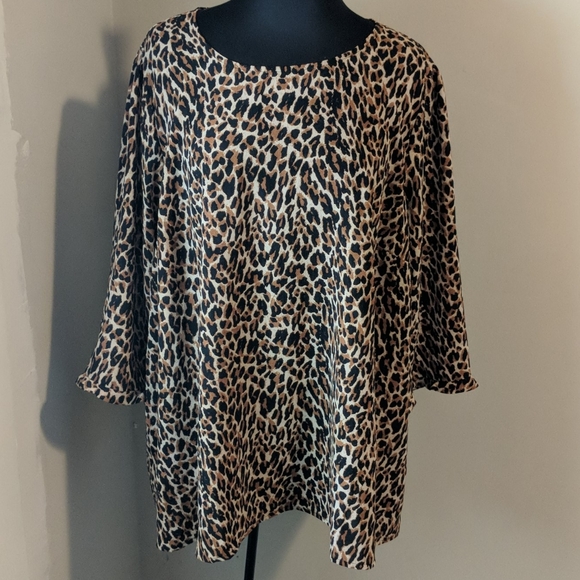 leopard print blouse size 20